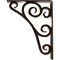 Ekena Millwork Tristan Wrought Iron Bracket, (Triple center brace), Antiqued Bronze 2"W x 7 1/2"D x 10"H BKTM02X07X10TTNABZ - alternate 4
